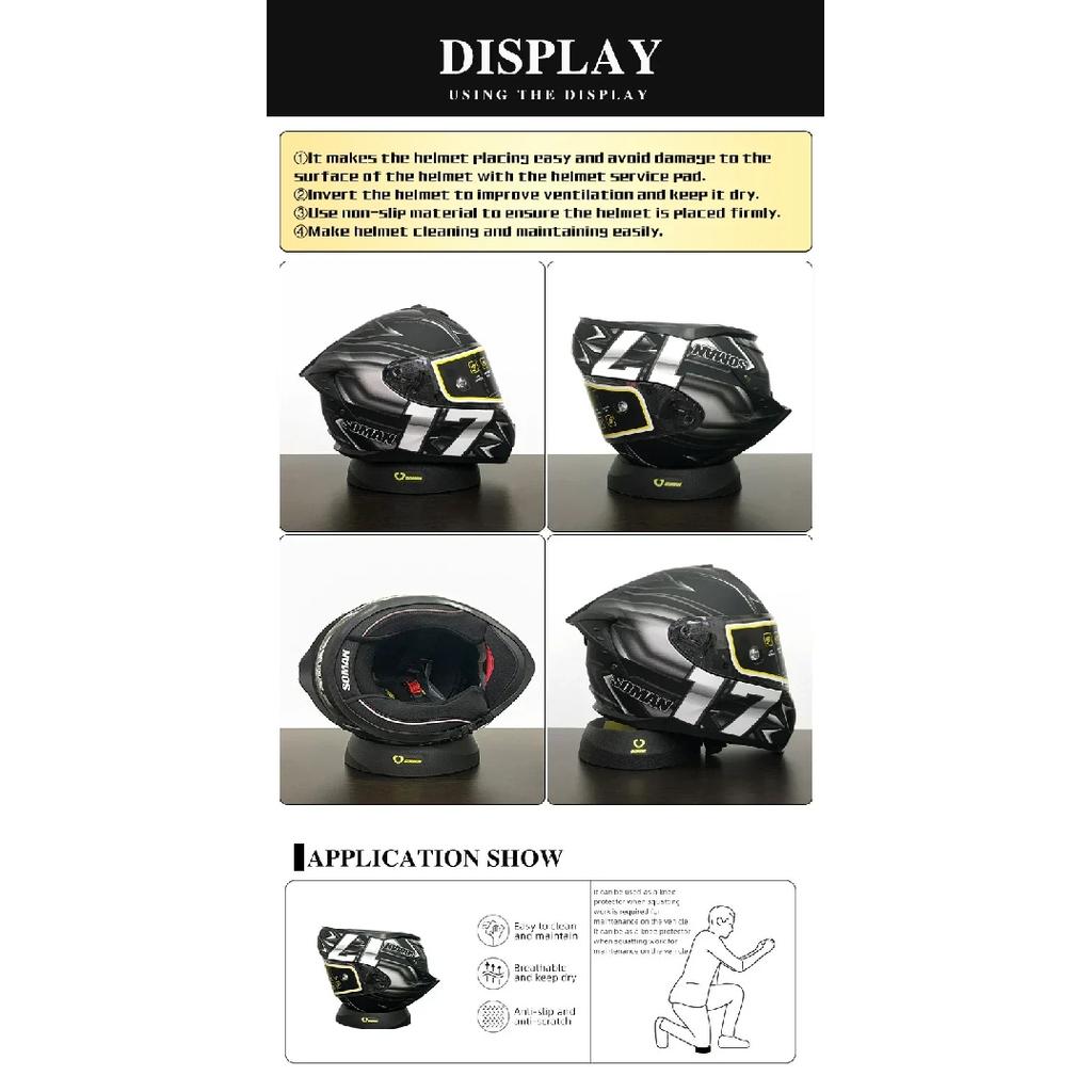 Motorcycle Helmet Stands Round Helmet Donut Ring Service Pad Portable for Clean Visor Remove Pads and Installing Equipments