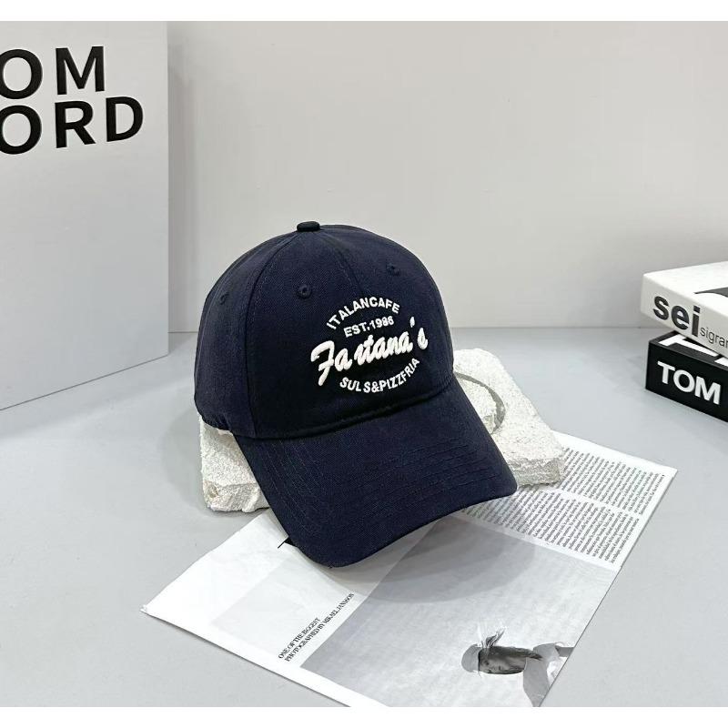 High quality letter embroidery hardtop baseball hat for men and women couples cap four seasons sunshade sunscreen cap