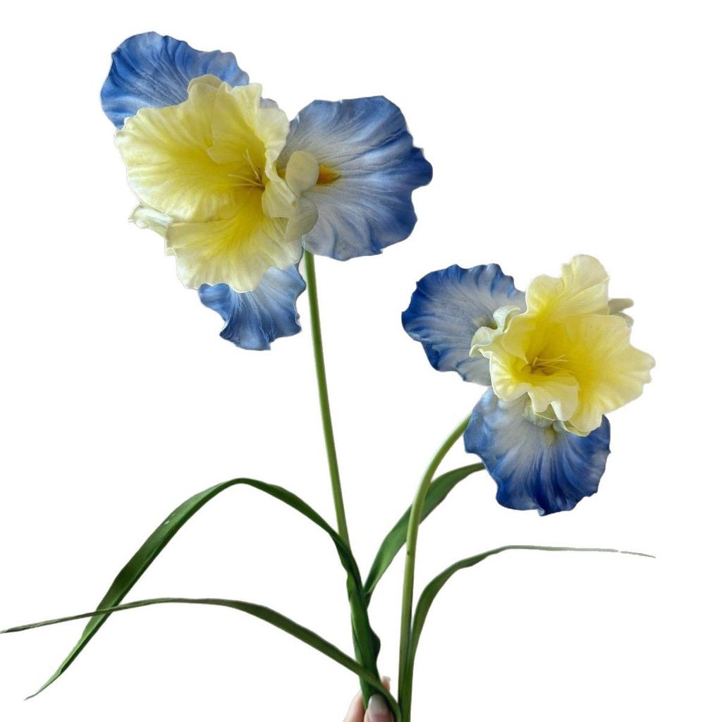 Oil Painting Iris Flowers, Fake Flowers, Simulated Flowers, Decoration, High-end Feeling, Realistic, Table Flower Arrangement, Simulated Bouquet