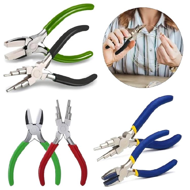 Jewelry Accessories Repair Making Kit Cutting/Bending Wire Small Pliers 6 in 1 Jewelry Bail Making Pliers