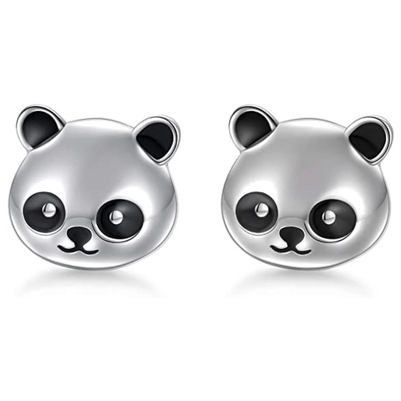 

CAOSHI Cute Panda Earrings Sweet Lady Daily Wearable Accessories Delicate Animal Jewelry for Women Teen Girl Everyday Ear Stud