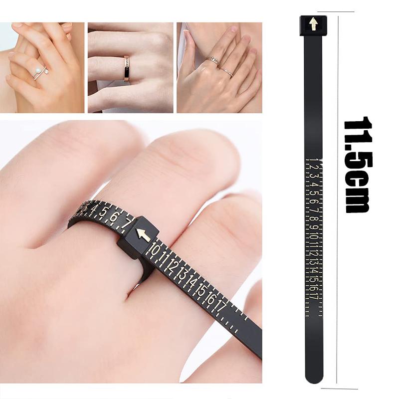 1/2 szt. Przyrządy do mierzenia rozmiaru pierścionka Męskie Damskie Miernik rozmiaru pierścionka Dokładny pomiar Taśma do mierzenia pierścionka Akcesoria do pierścionków Jubilerskie Narzędzia do pomiaru