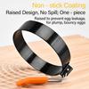 Fried Egg Ring Stainless Steel with Heat  Resistant Silicone Handle Non-Stick Fried Egg Mold Scrambled Eggs Form