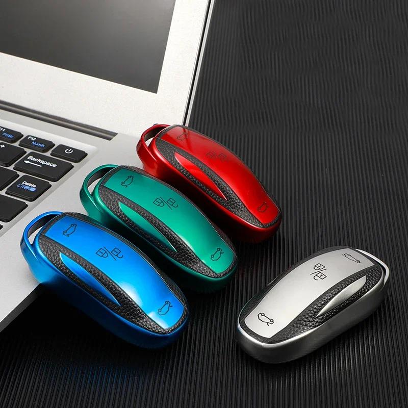 

Автомобильная наклейка Чехол-кожух из ТПУ-кожи для умного ключа автомобиля Брелок Оболочка Ключа Сумка-держатель для Tesla Model 3 Y X S Аксессуары-защитники silver