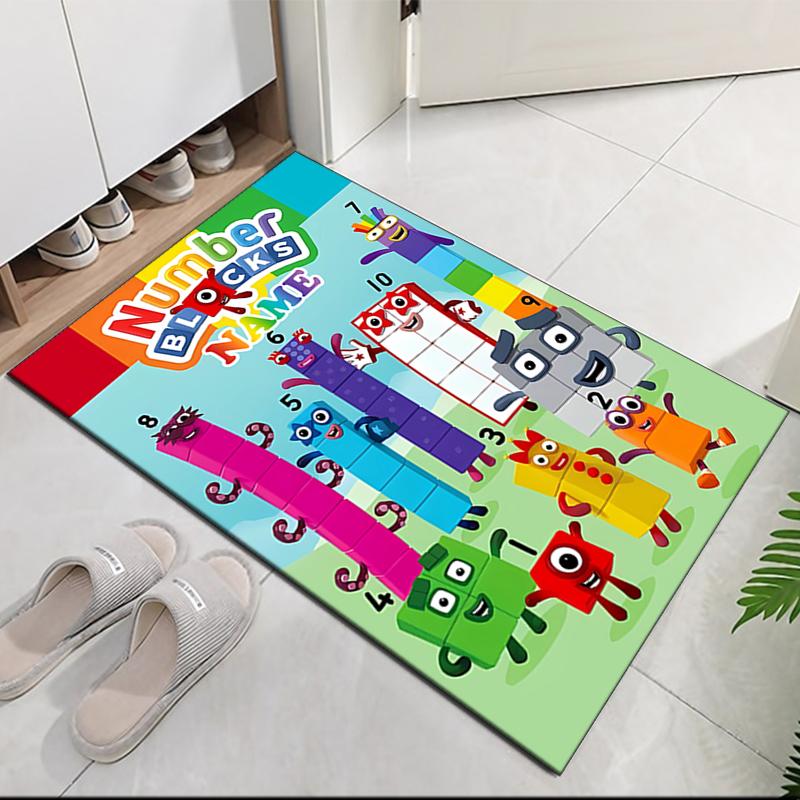 Tappeto Stampato Personalizzato con Name Numberblocks, per Sedia da Ufficio Soggiorno Camera da Letto Cucina Decorazioni Regali.