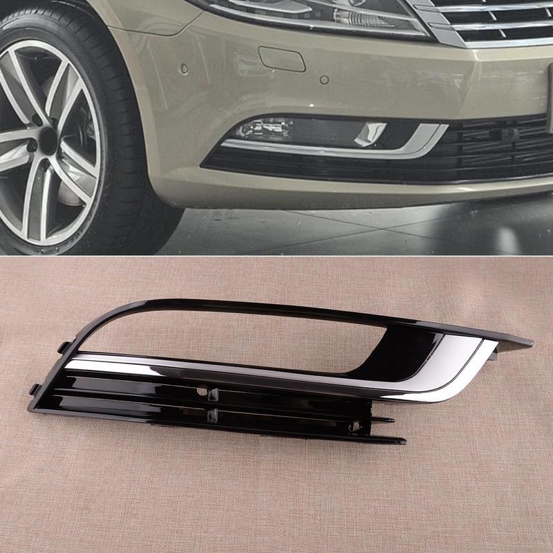 8854662 35D853666 Right Front Bumper Fog Light Cover Trim Grille Bezel Frame Fit for VW CC 2013 2014 2015 2016 2017 Plastic