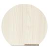 FUJIEI HIDANOKI Standing Round Cutting Board, Medium, 30 X 27 X 2 Cm | Stand Included, Freestanding, Hinoki (Cypress) D-Shaped Round Cutting Board, Sp