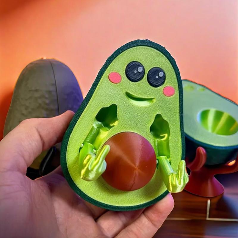 3D Printed Middle Finger Bad Avocado Funny Avocado Toys Middle Finger Statue Cute Avocado Home Decor Gifts For Your Friends