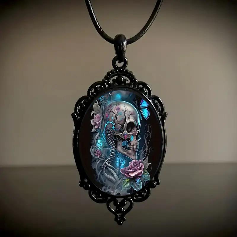 Women's Gothic Pendant Necklace Vintage Statement Jewelry for Daily Wear