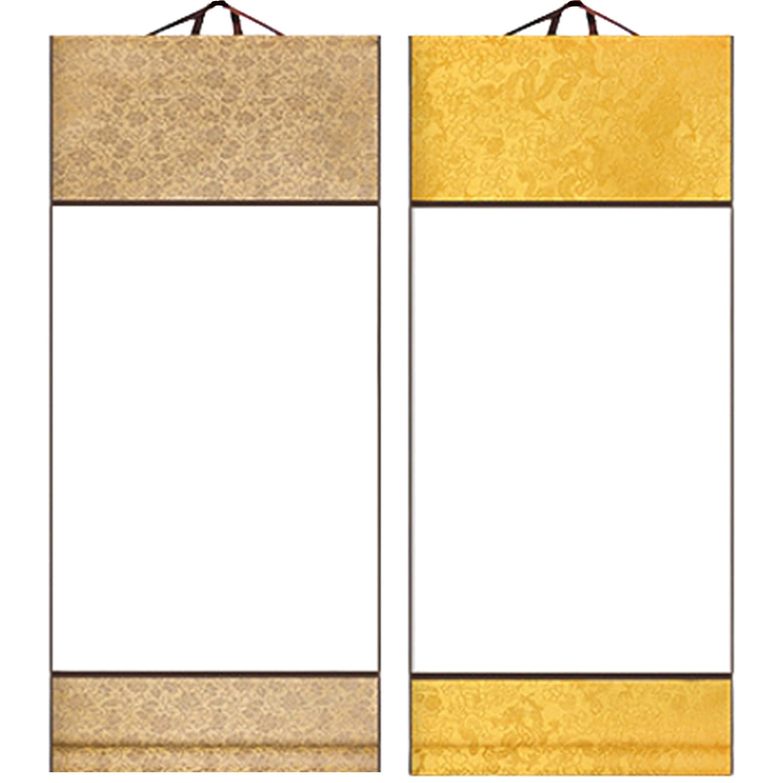 

heizi Plain Hanging Scroll Set of 2 Mounting Calligraphy Writing Paper Calligraphy Scroll Gasenshi Japanese Paper New Calligraphy Ink Painting White