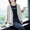 Spring Autumn Solid Color Women's Knitted Cardigan Long Sleeve Korean Loose V-Neck Button Sweaters Coat Female Clothing