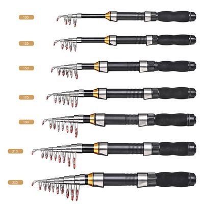 Portable Spin Fishing Rod Tough Carbon Fiber Power Telescopic Travel Sea Boat Fishing Rod