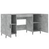 Desk Concrete Grey 140x50x75 cm Wood Based Panel