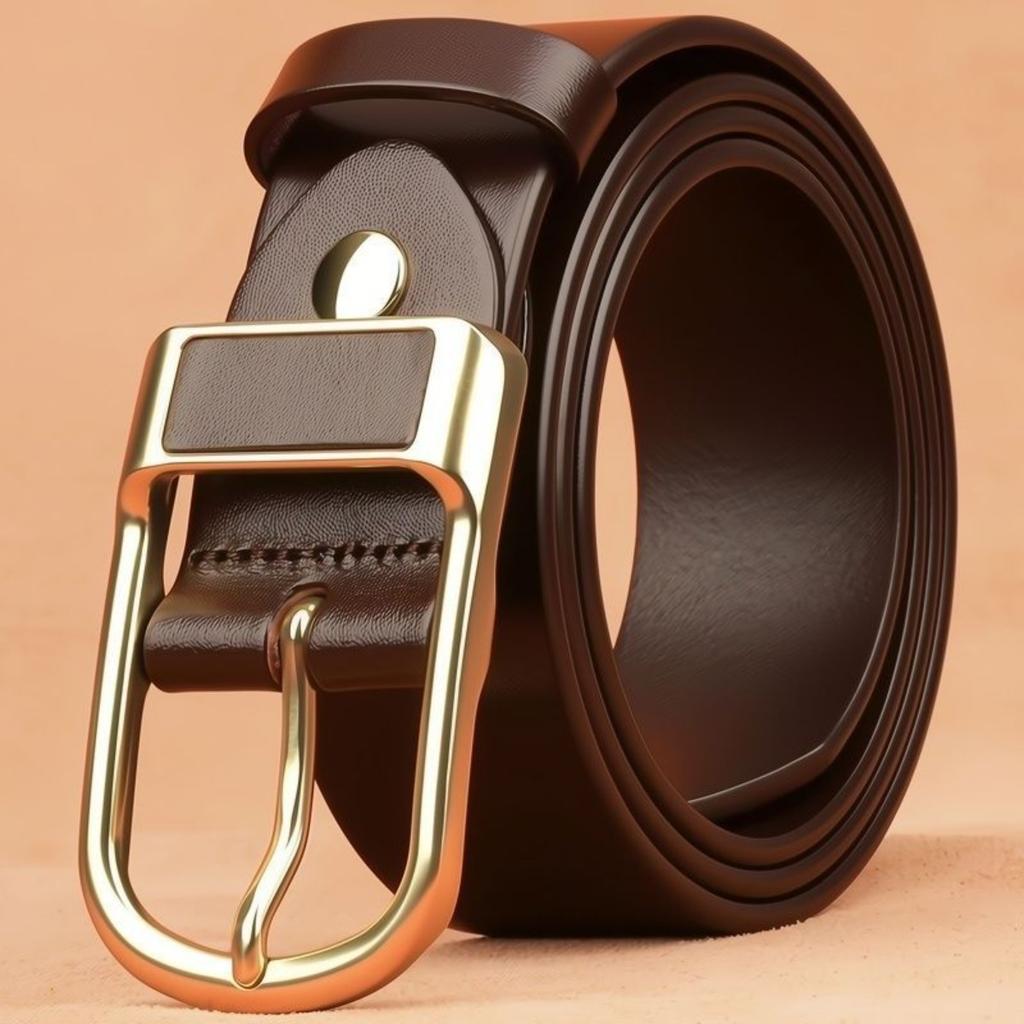 Single Men's Leather Alloy Buckle Belt, Fashionable, Casual, Simple, Personalized, Business Retro, Classic, Versatile and Trendy