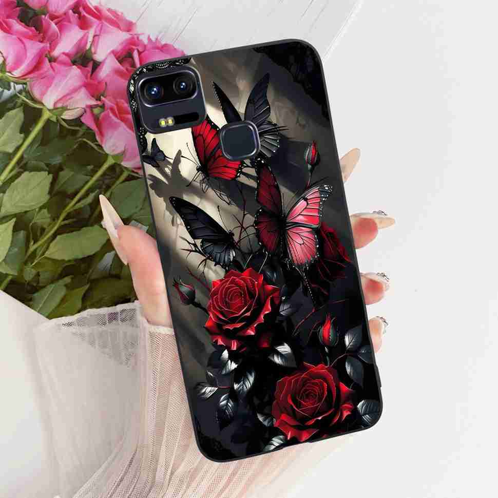 Für Asus Zenfone 3 Zoom Hülle Cartoon Schmetterling Löwe Silikon TPU Schwarz Weiche Abdeckung Für Asus ZE553KL Handyhüllen Stoßstange Fundas