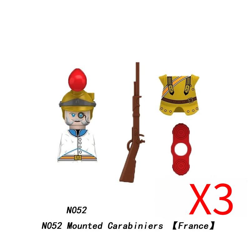 MOC Militar Medieval Guerra Napoleônica Blocos de Construção Exército Britânico Francês Infantaria Cavalaria Figura de Soldado Brinquedo de Peças