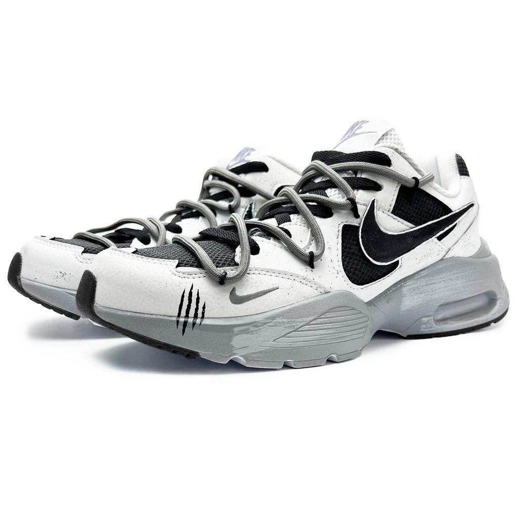 Nike Air Max Fusion Slip Resistant Abrasion Resistant Low top Running Shoes Women's Gray Black CJ1671-100(Team285-)
