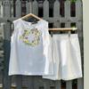 ZANZEA Women Casual Embroidery Floral Tank Tops and Shorts Summer Two Piece Suit Sets