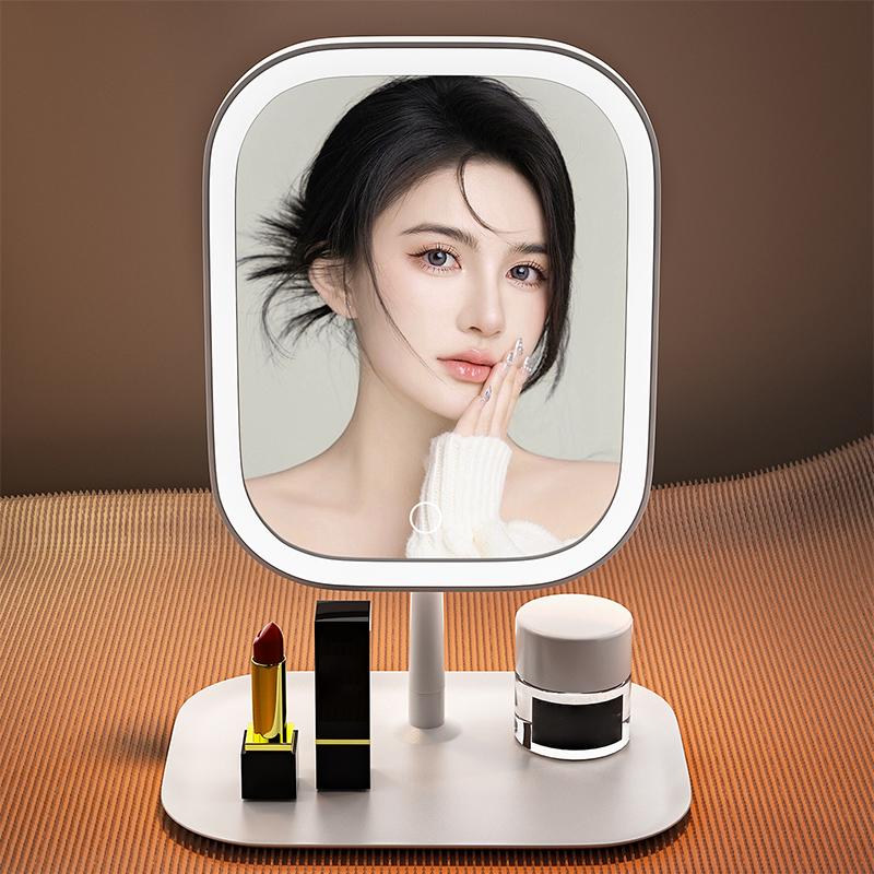 Led Light European Makeup Mirror Desktop Folding Makeup Mirror With Light Fill-In Desktop Vanity Mirror Desktop Mirror