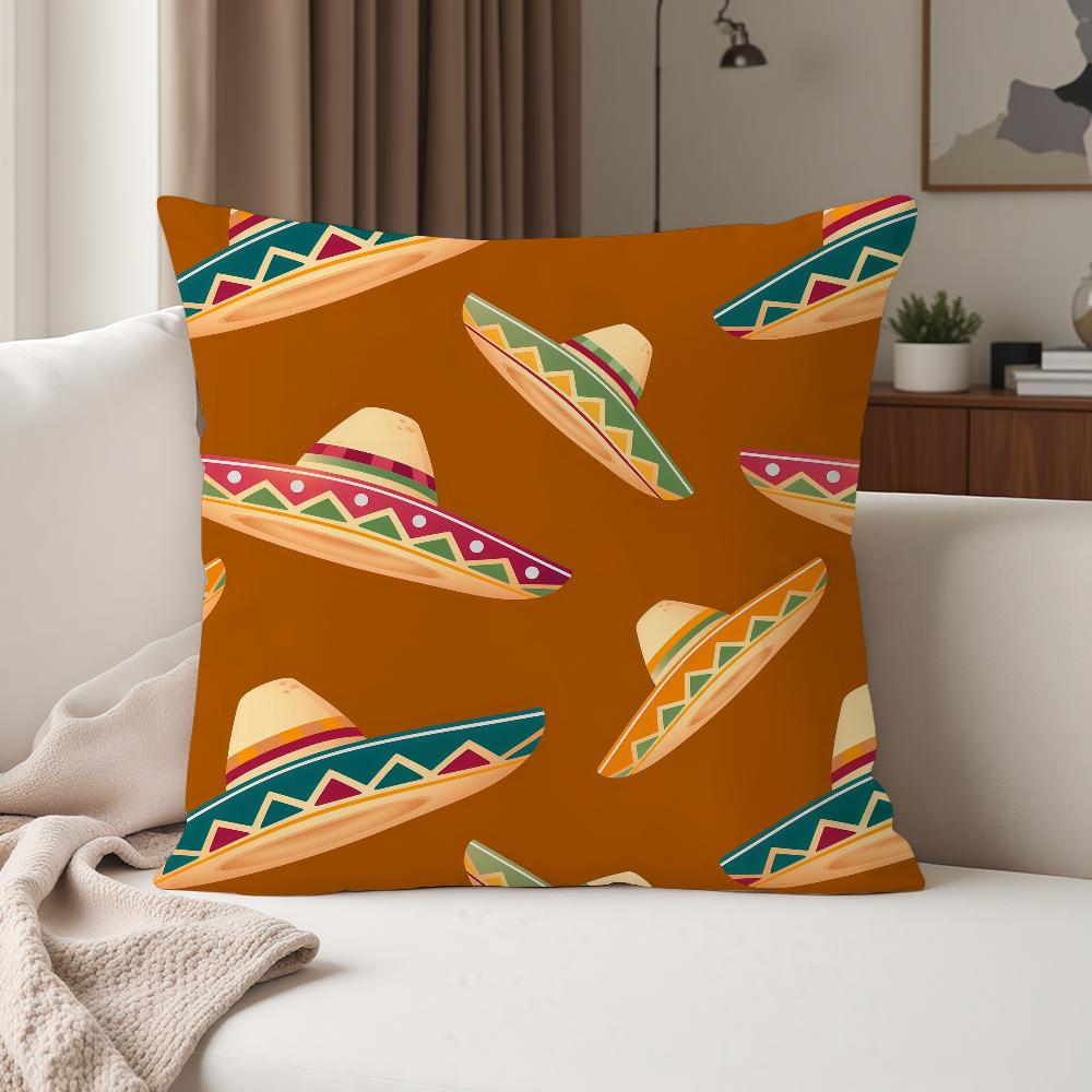 Mexico Style Art Pillow Case Suitable For Bedrooms Living Rooms Cars Home Decoration