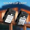 1 Set Solar Powered Garden Lights with Motion Sensor 3 Modes Clip-on Easy Mount for Backyard Lighting
