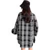 Summer Women's Plaid Ice Silk Shirt Thin Outerwear Cover Up Sun Protection Top Long Sleeve Mid Length Other Material 100%