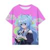 Anime Girl Print Loose T-Shirt 2026 New Style, 2D Style, Japanese Comic Cosplay Short Sleeve Round Neck