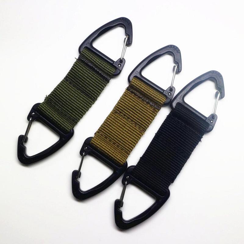 Outdoor Camping Karabinerhaken Wandern Gurtbandschnalle Gürtelclip Hängender Schlüsselanhänger Karabiner Kletter-Überlebensausrüstung