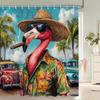 Individuality Creative Beach Animals Fabric Shower Curtain Bath Curtains For Bathroom Funny Cats And Dogs Home Decorate Curtain