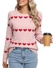 Europe, America, autumn and winter new hot-selling sweaters women's  Valentine's Day love round neck pullover knitted sweater top