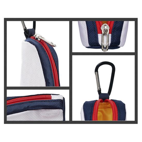 Golf Ball Pouch Compact Zipper Golf Accessory Portable Polyester Mini Bag for Sporting
