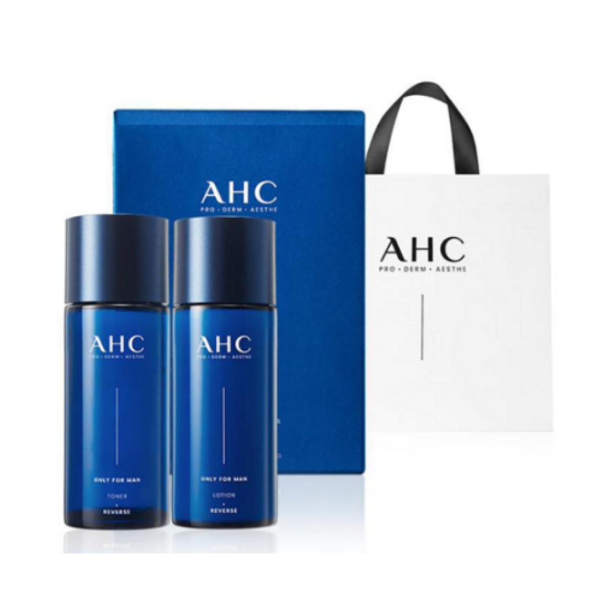 

AHC Набор для ухода за кожей Только для мужчин — Тонер 150 мл + Лосьон 150 мл + Пакет для покупок