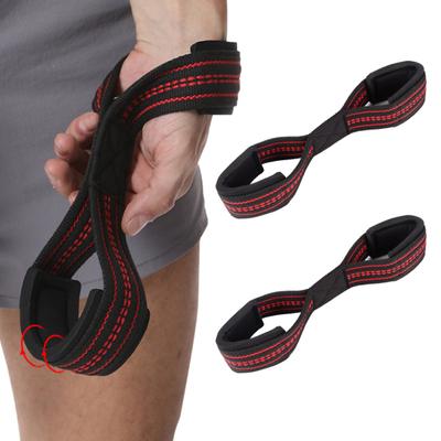 2 Stück Figur 8 Hebeschlaufe Männer Frauen Rutschfest Gepolstert Gewichtheben Griffband Bodybuilding Powerlifting Krafttraining Zuhause Kreuzheben Handgelenkschlaufe
