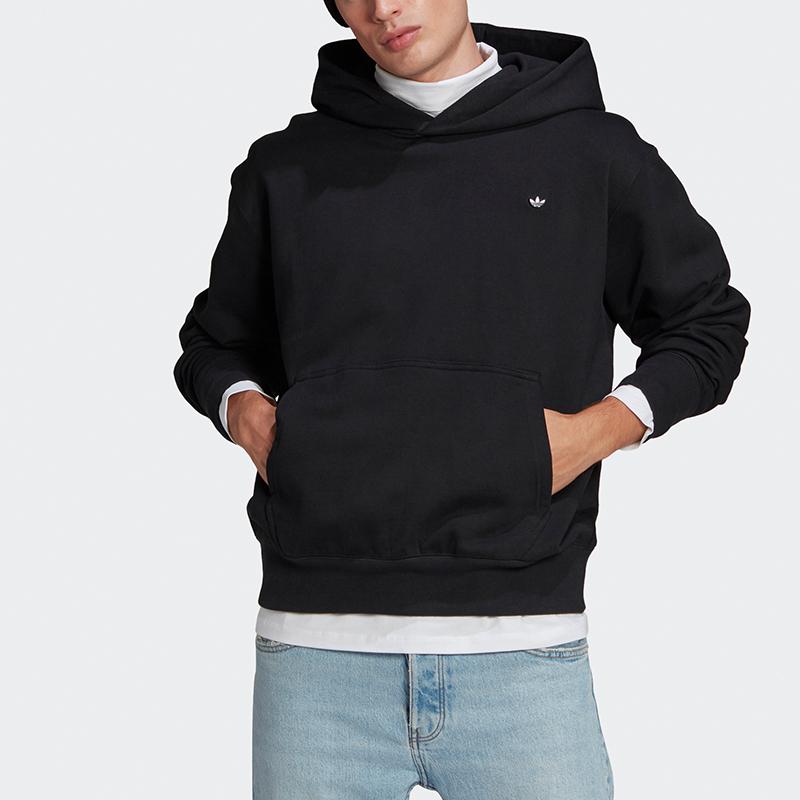 Adidas Originals Premium Hoodie With Trefoil Logo Men Tops Black GN3384