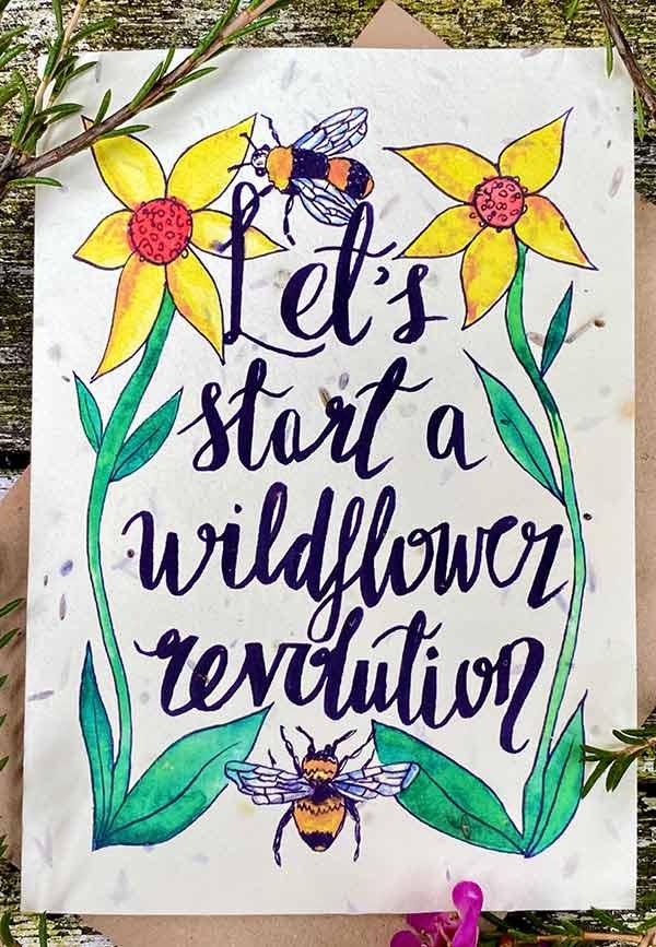 Wildflower Revolution - Karta z kwiatami polnymi do sadzenia
