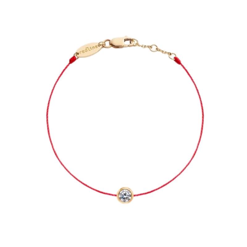 Women's 2024 Minimalist Diamond Beaded Bracelet - Exquisite Red Rope Jewelry