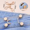No Sewing Buttons Adjustable Waist Buckles Easy Install Reusable Jeans Waist