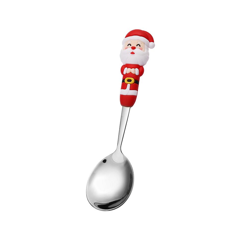 Cross-border Cute Cartoon Christmas Tree Cutlery Set: Spoon, Fork & Gift Box