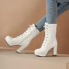 Autumn and Winter New Japanese Sweet Short Boots Lolita Shoes Lolita Boots Thick Heel Waterproof Table High Heels Martin Boots