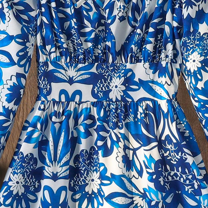 Girls' Fashionable Dress, Autumn Children's Elegant Long-sleeved Dress