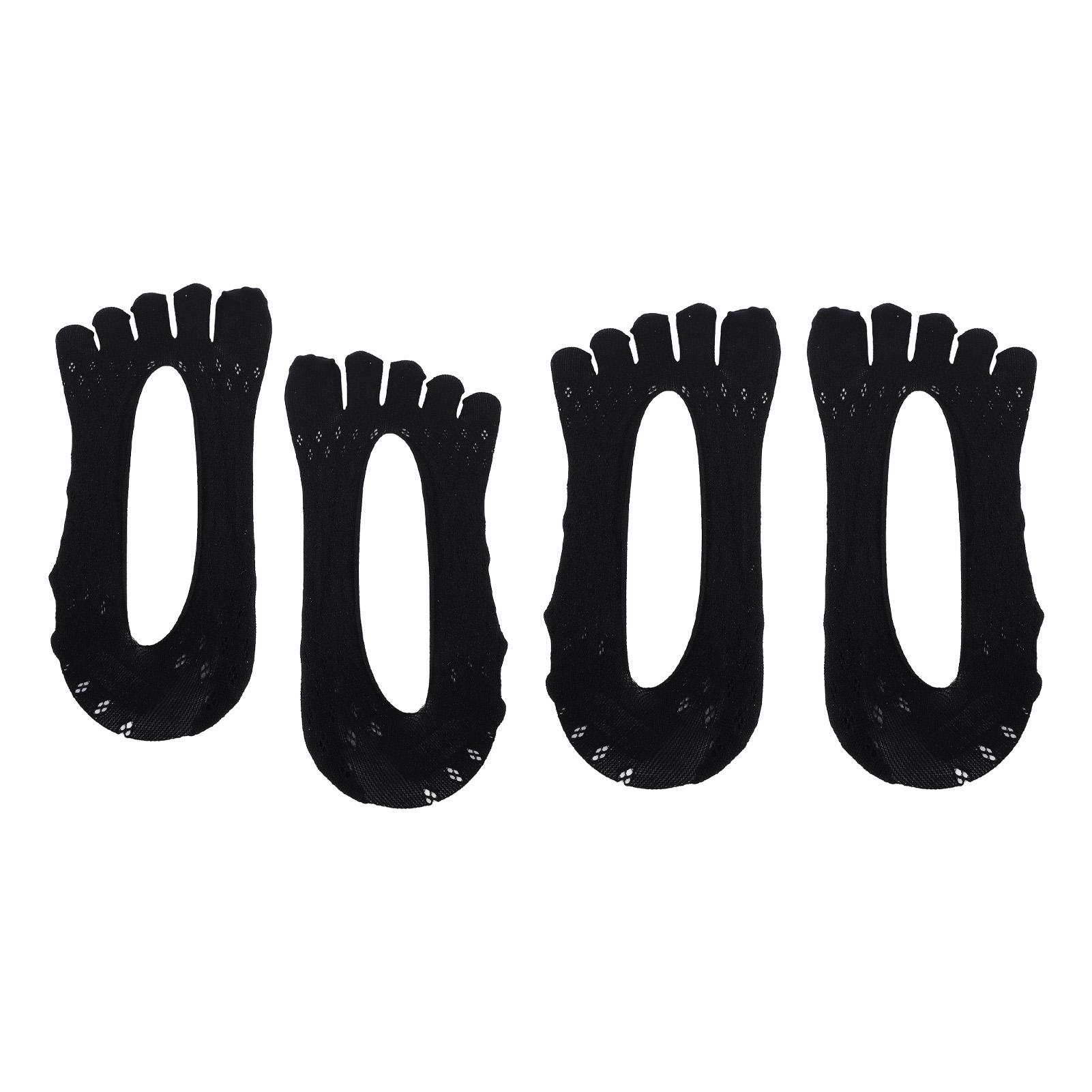 

2 пары носков с пальцами, низкие, удобные, дышащие, носки-разделители для пальцев для длительной ходьбы и стояния