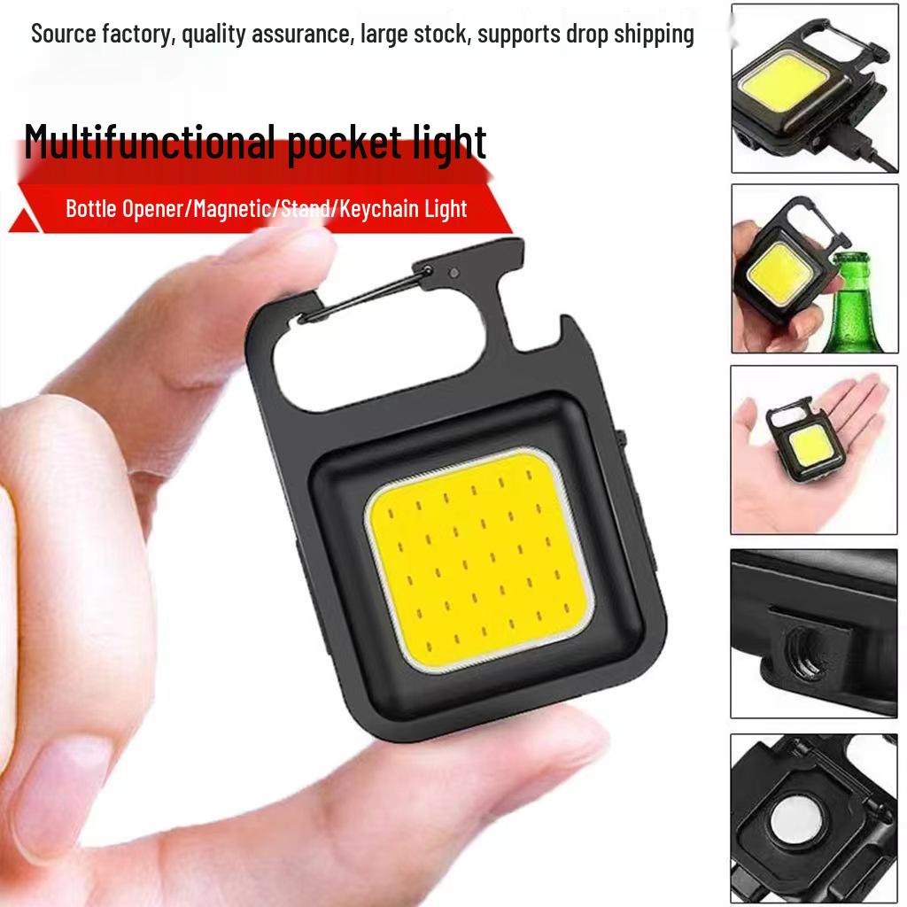 Portable USB Mini Keychain Light: High-Brightness COB for Camping, Emergency, and Outdoor Use