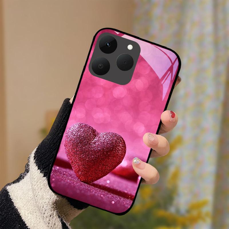 Für Realme 15T 15 T 5G Hülle Luxus Mode Gehärtetes Glas Rückseite Für Realme15T Stoßfester Bumper Funda RMX5111 RMX5112 Etui