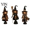 Halloween Lovers Collectibles Rustic Witch Resin Figurine, Fall Tabletop Decor, Vintage Farmhouse Autumn Home Decorations Statue for Mantel