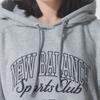 New Balance Sweatshirts Women's Gray Hooded Moderate Regular NCF42602-MGR