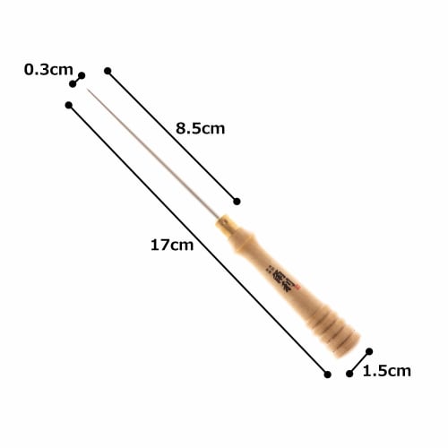 Kakuri Sangyo Wooden Handle Awl, No Holes, No. 02