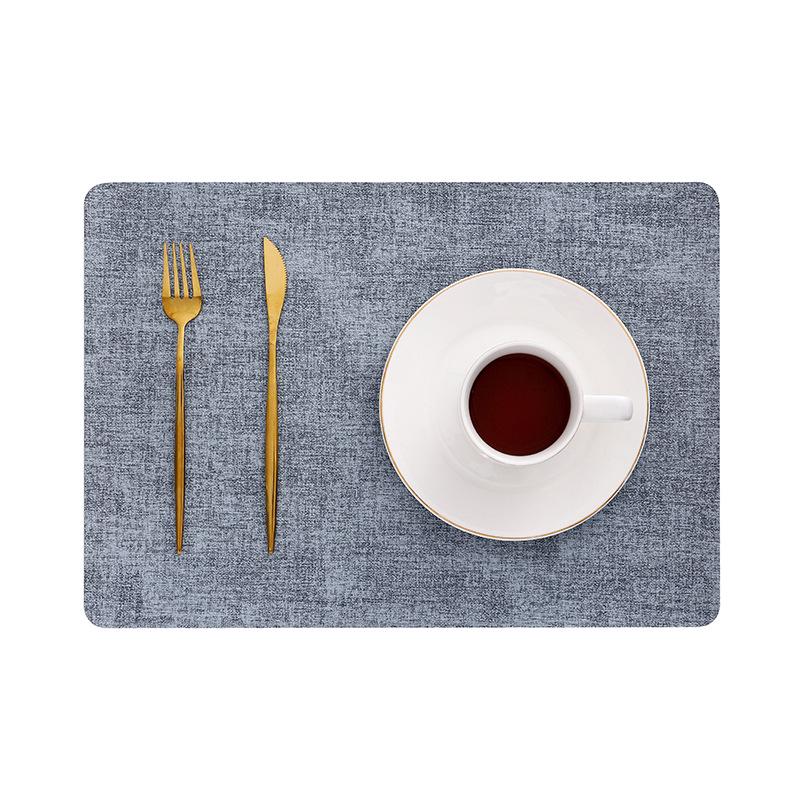 Leather placemat ins wind cloth pattern creative placemat waterproof and oil-proof table mat Nordic style western food pressure insulation mat