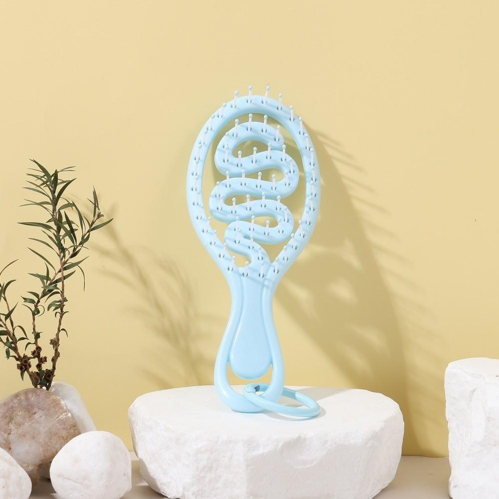 Detangling Hair Comb Keychain Hollow Out Mini Comb Fluffy Styling Tool Hair Brush Daily