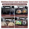 2026 New Car Headrest Hooks, 3 Hooks Fur Leather Auto Seat Back Hanger, Practical Organizer for Handbag, Purse, Coat, Bags - Universal Fit for Most