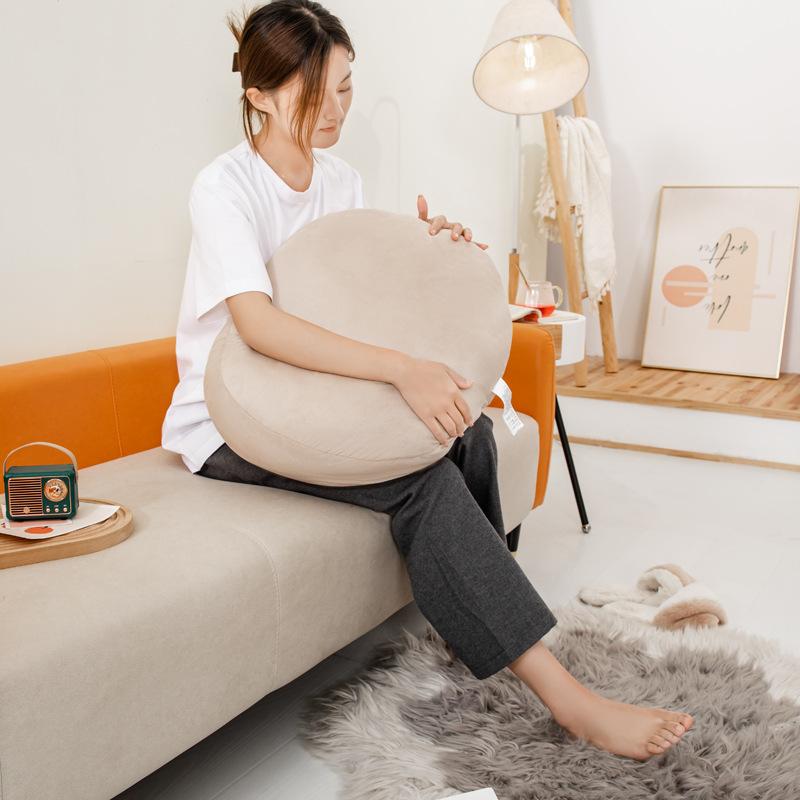 Japanese Style Soft Cloud Lumbar Pillow Waist Support Cushion for Car Office Home